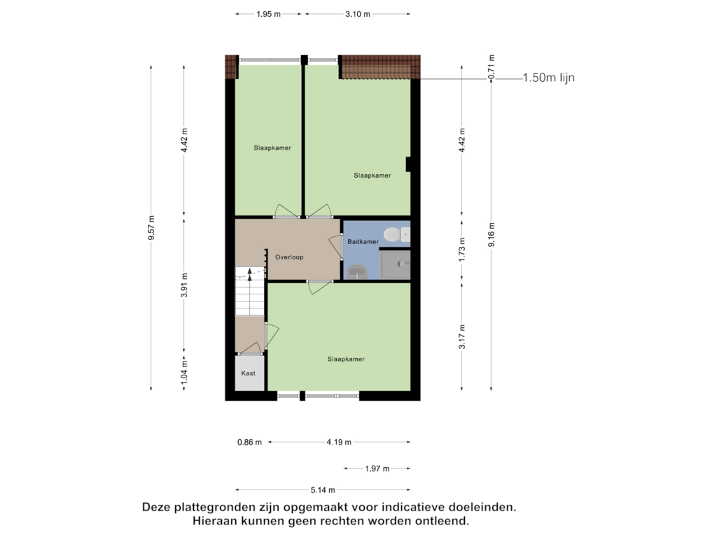 Bekijk plattegrond van Eerste Verdieping van De Beukums 24