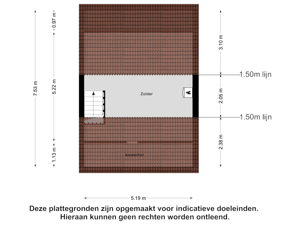 Bekijk plattegrond van Zolder van De Beukums 24