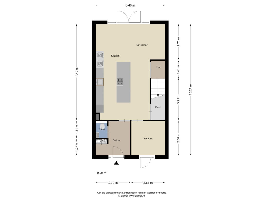 Bekijk plattegrond van Begane grond van Drutenkade 33