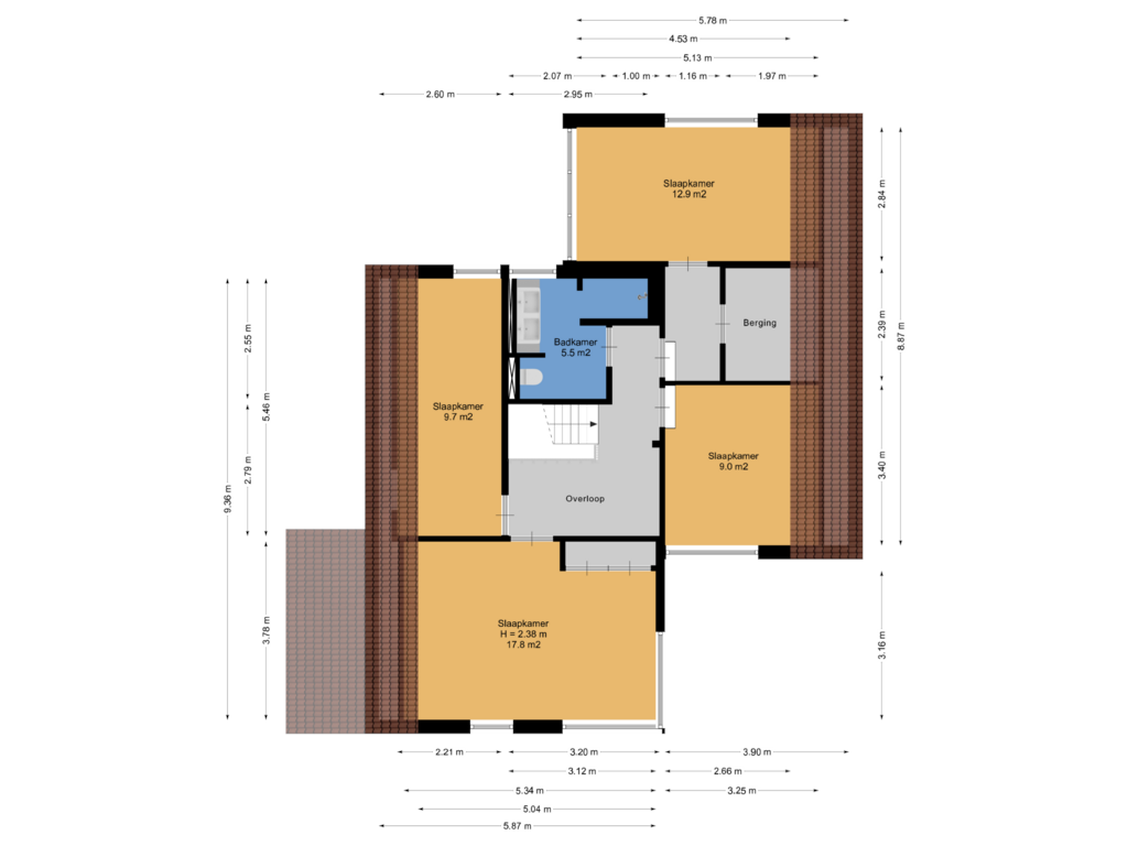 View floorplan of 1e Verdieping of It Heechhout 3