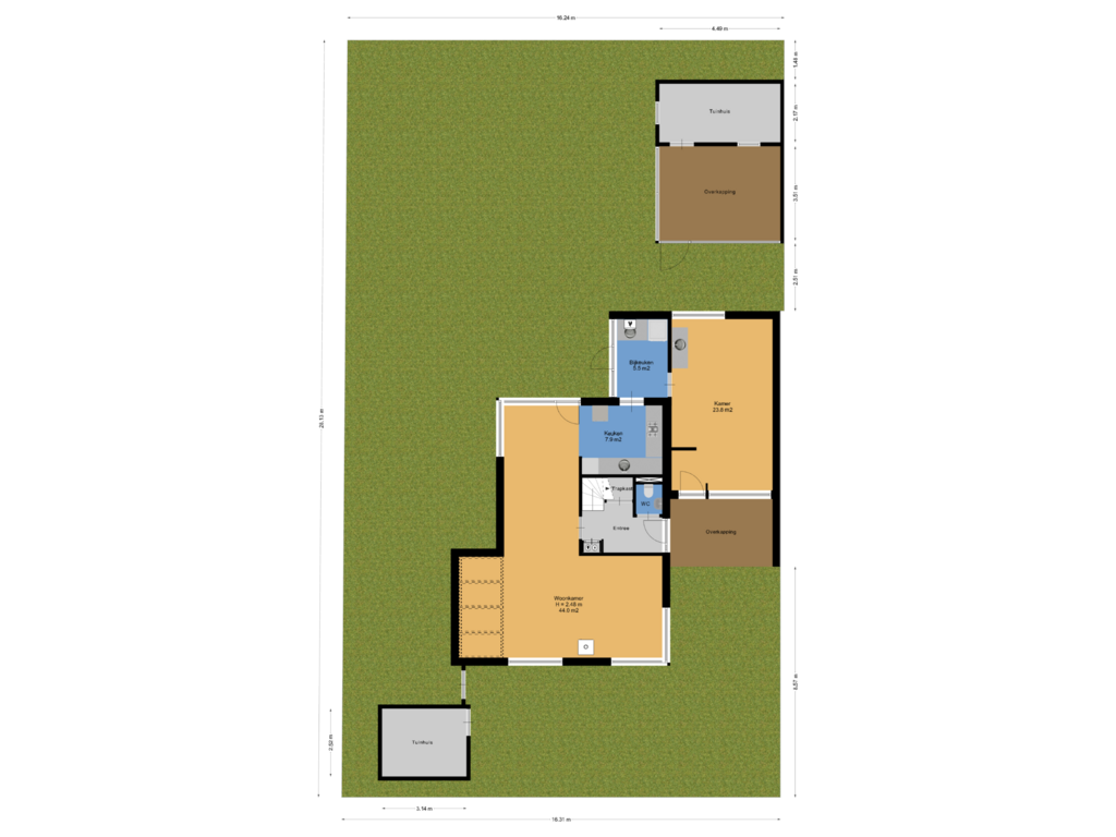 View floorplan of Begane Grond Met Tuin of It Heechhout 3