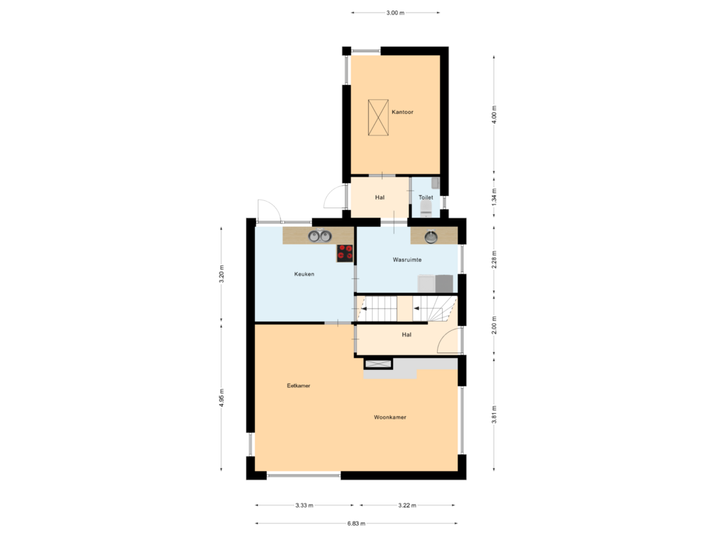 View floorplan of Begane Grond of Maardijk 87-A