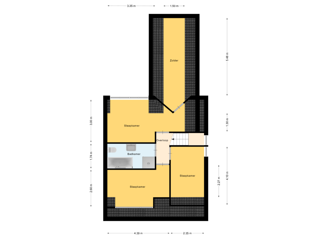 View floorplan of 1e Verdieping of Maardijk 87-A