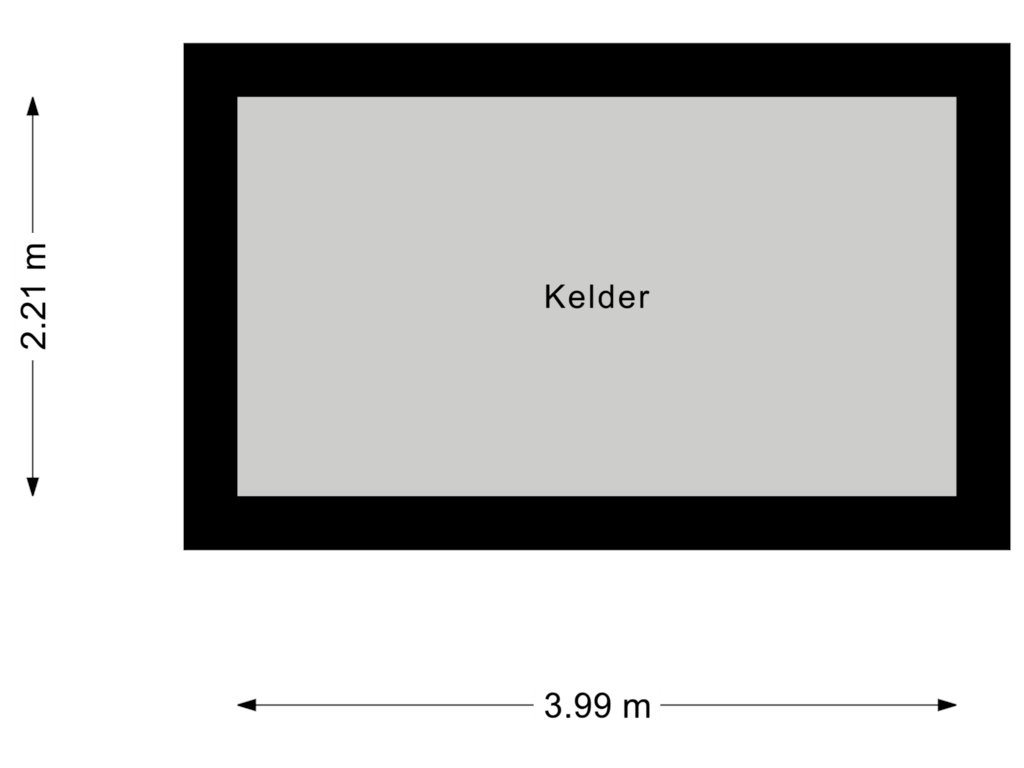 View floorplan of Kelder of Maardijk 87-A