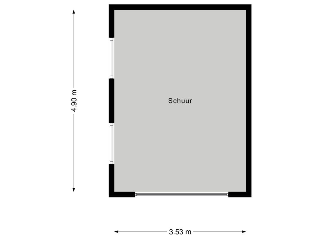 View floorplan of Schuur of Maardijk 87-A