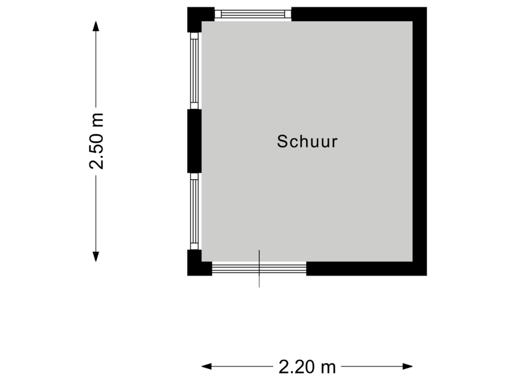 View floorplan of Schuur 2 of Maardijk 87-A