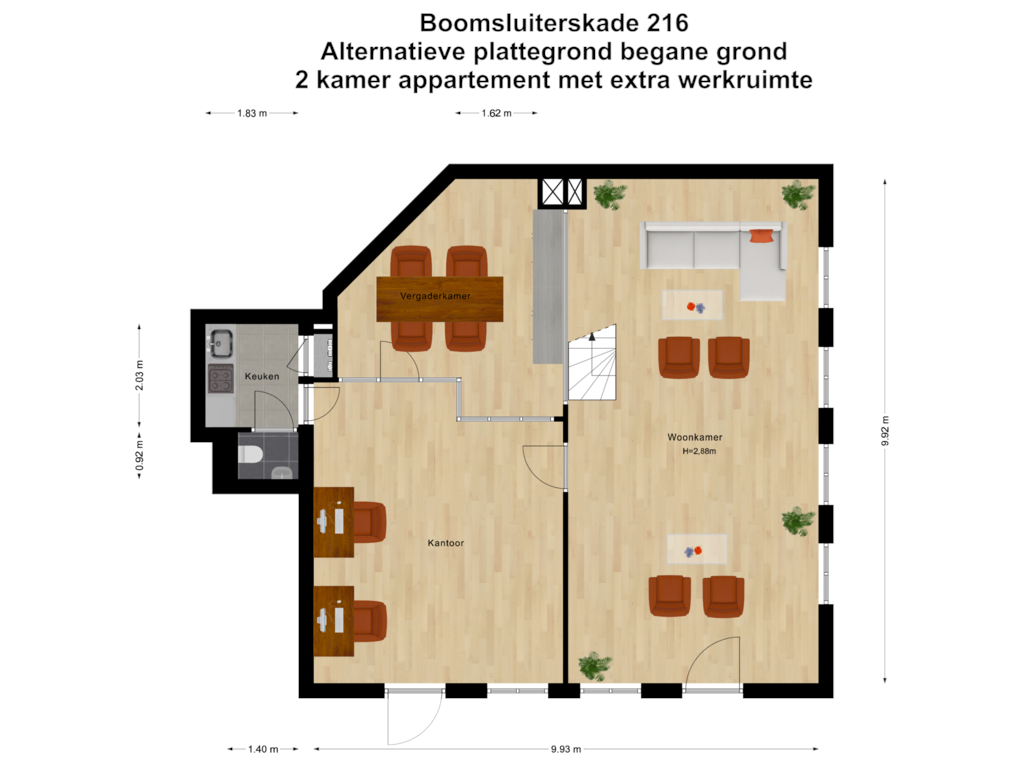 Bekijk plattegrond van Begane Grond Optie 3 van Boomsluiterskade 216