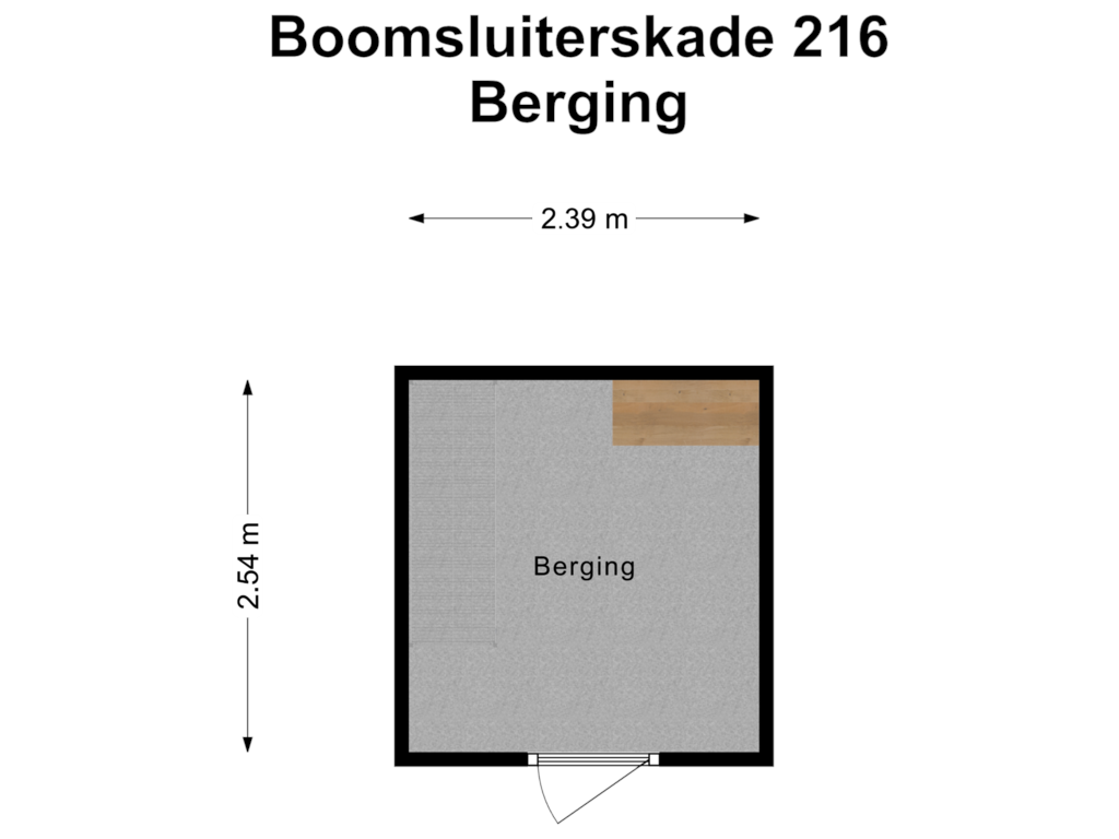 Bekijk plattegrond van Berging van Boomsluiterskade 216