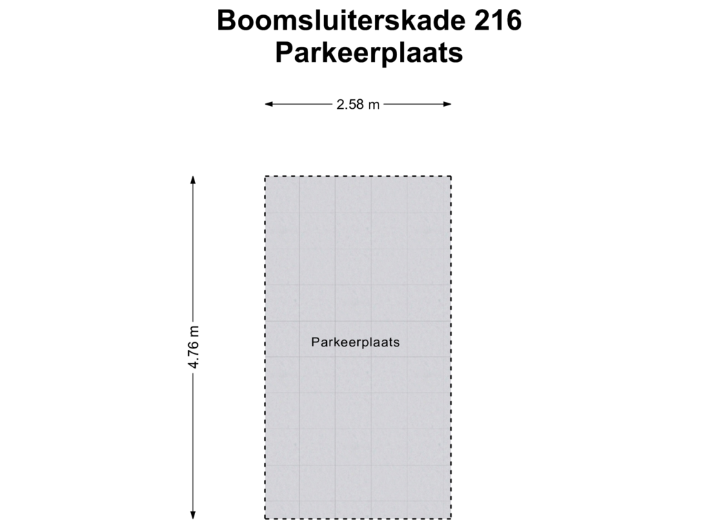 Bekijk plattegrond van Parkeerplaats van Boomsluiterskade 216