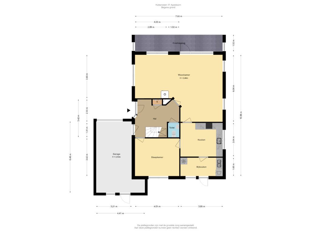 Bekijk plattegrond van Begane grond van Hulkestein 41