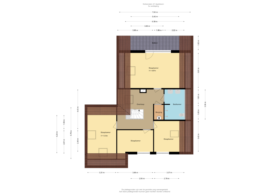 Bekijk plattegrond van 1e verdieping van Hulkestein 41