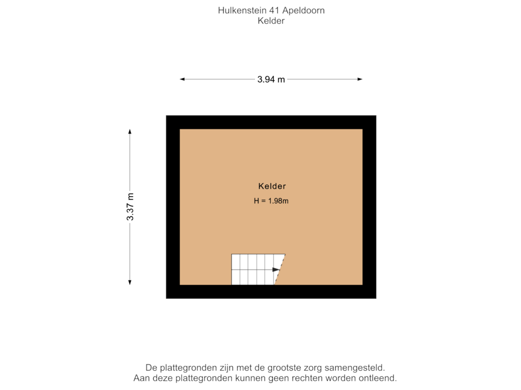 Bekijk plattegrond van Kelder van Hulkestein 41