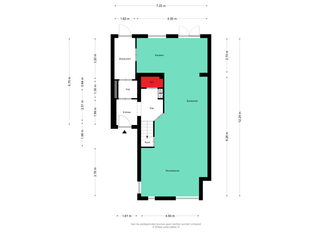 View floorplan of Begane Grond of Hannie Schaftplantsoen 31