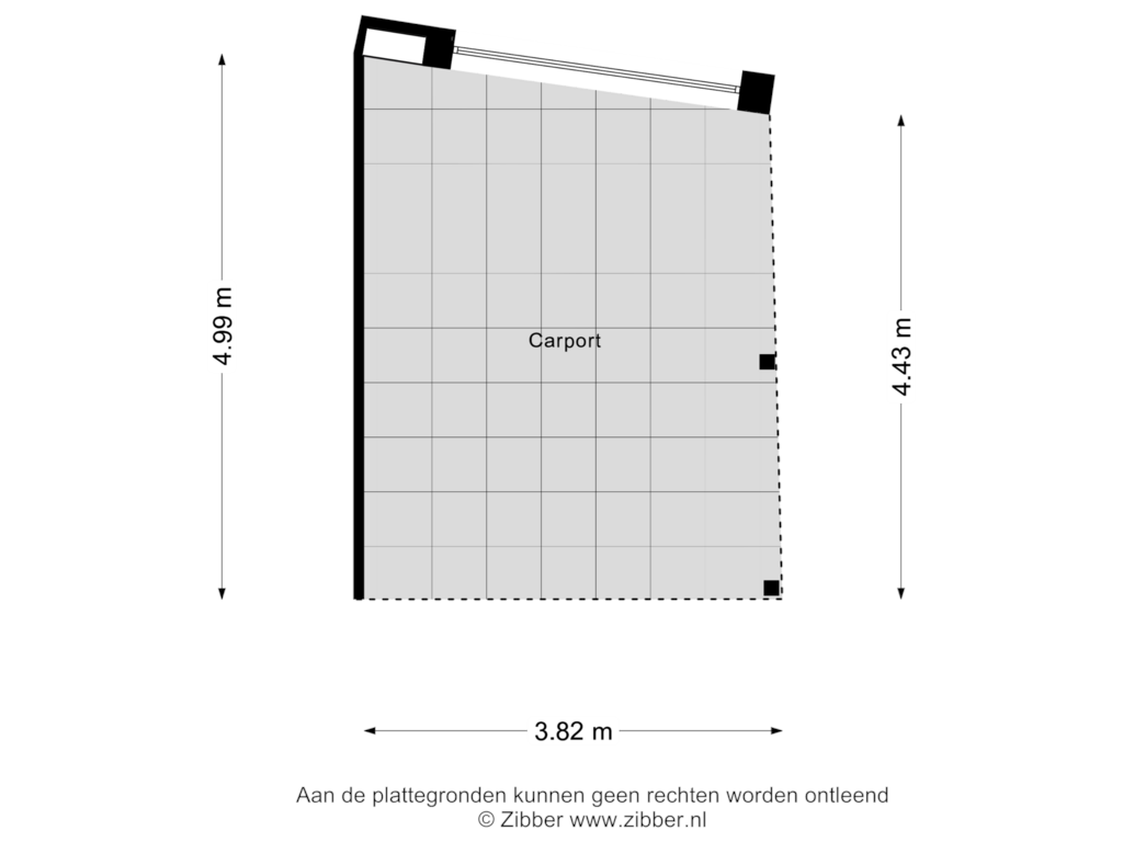 View floorplan of Carport of Hannie Schaftplantsoen 31