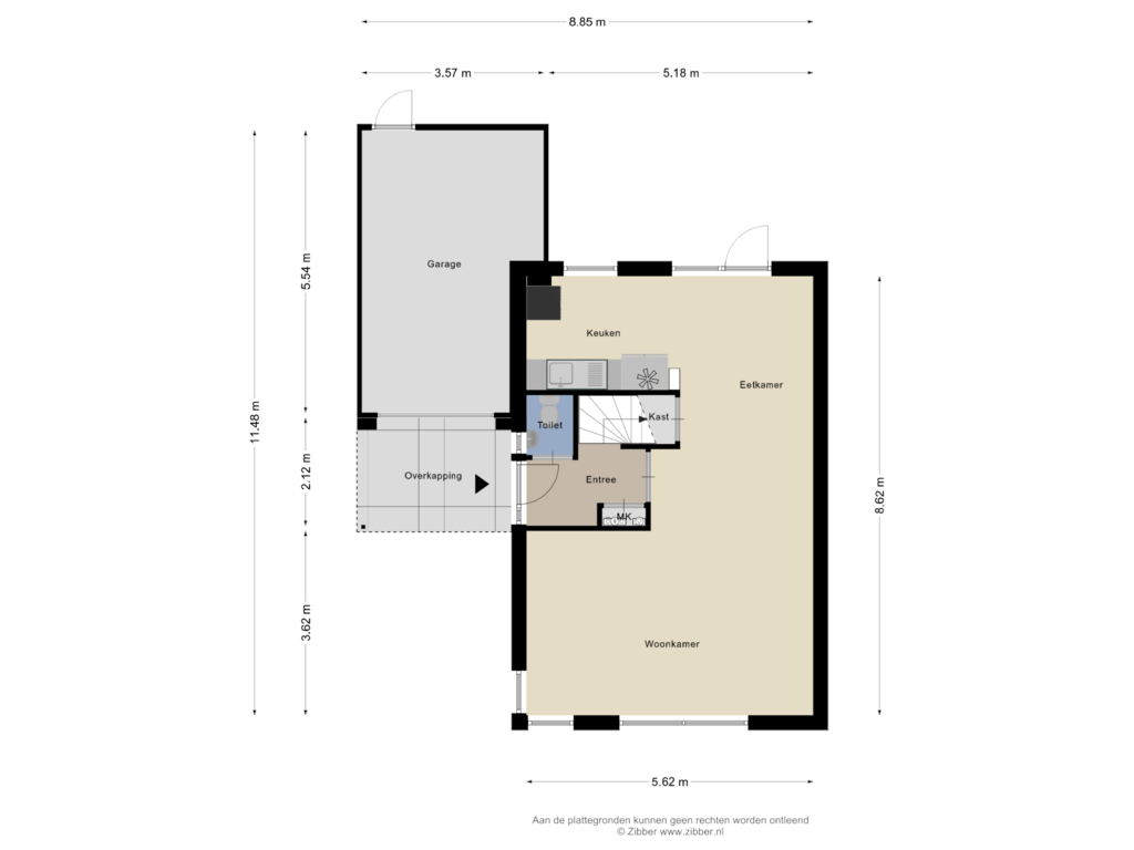 Bekijk plattegrond van Begane grond van Brem 1