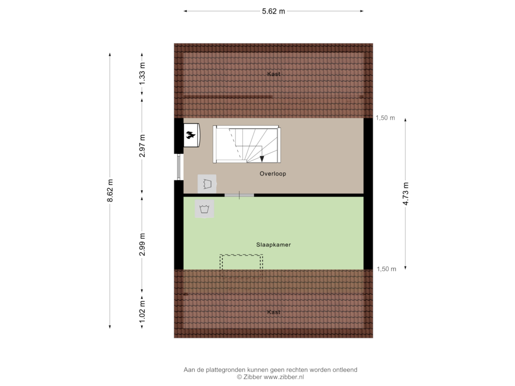 Bekijk plattegrond van Tweede verdieping van Brem 1