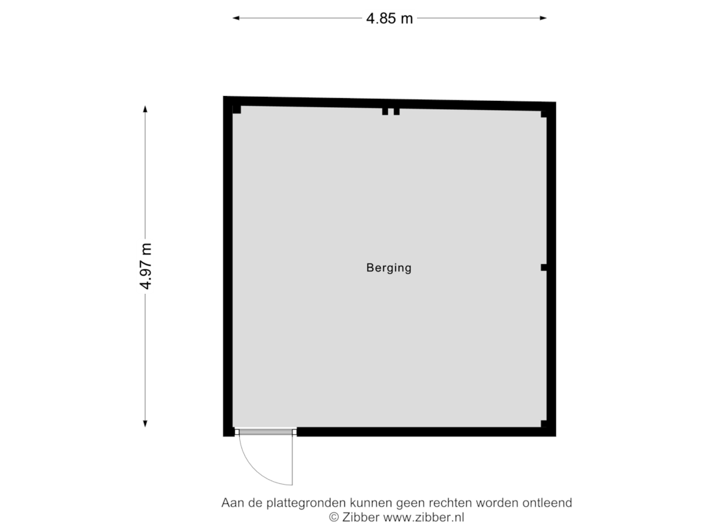 Bekijk plattegrond van Berging van Dwarsweg 2