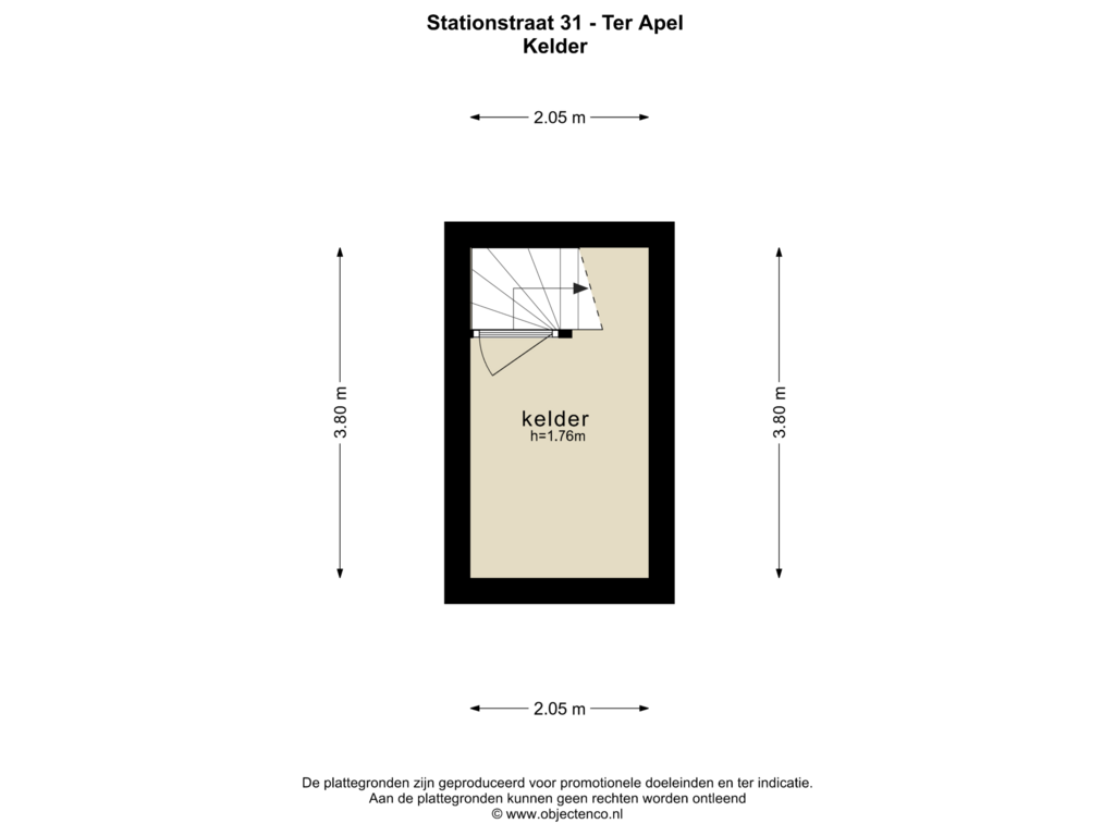 View floorplan of KELDER of Stationsstraat 31