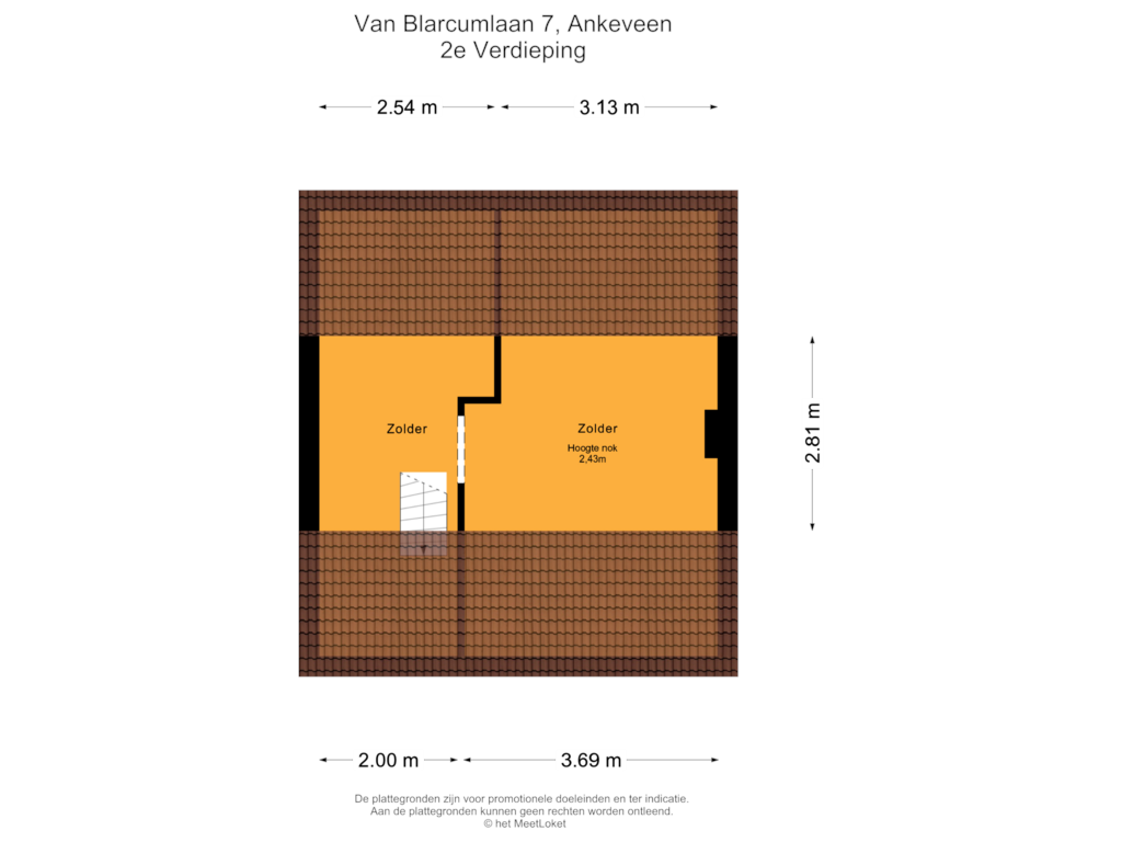 Bekijk plattegrond van 2e Verdieping van van Blarcumlaan 7