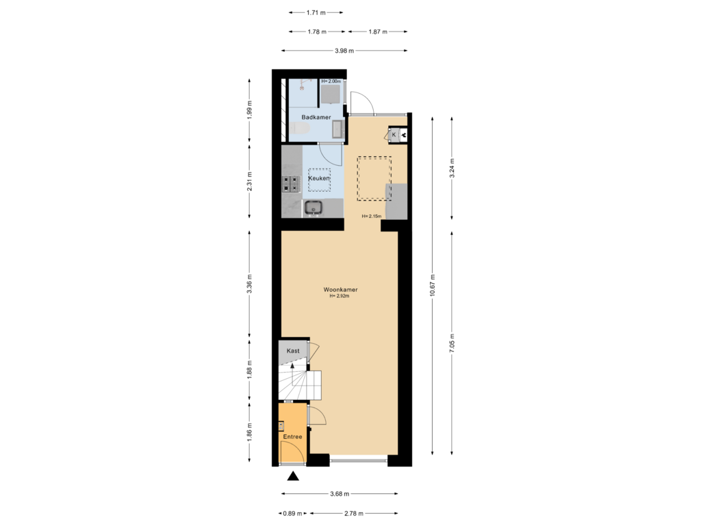 Bekijk plattegrond van Begane grond van Koepoortstraat 48