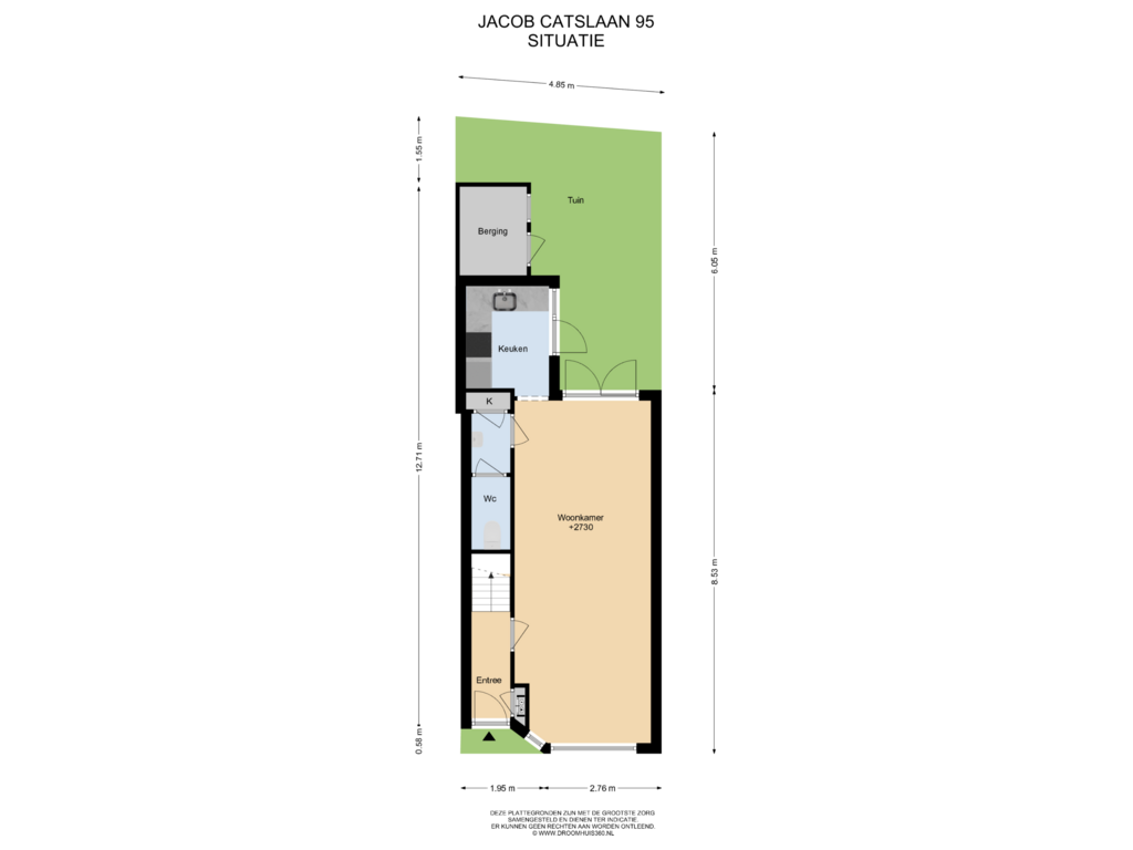 View floorplan of Situatie of Jacob Catslaan 95