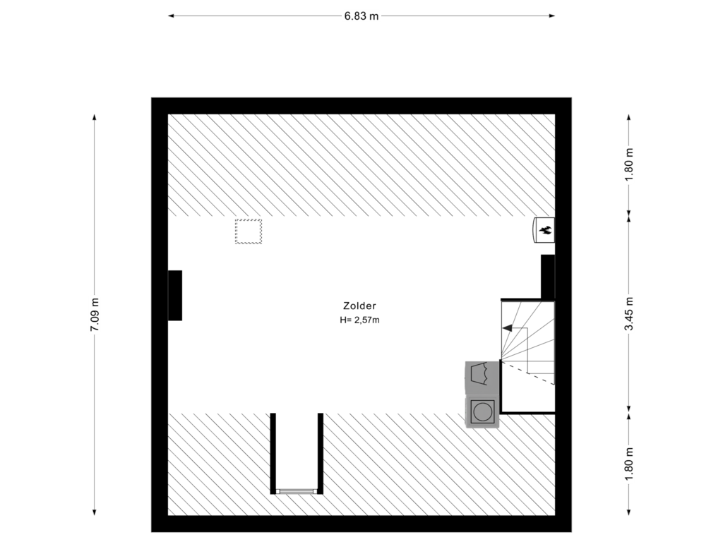 Bekijk plattegrond van 2e Verdieping van Venelaan 4