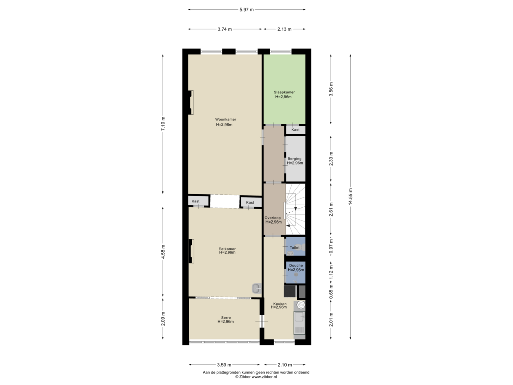 Bekijk plattegrond van Derde Verdieping van Prins Hendrikkade 143-B03