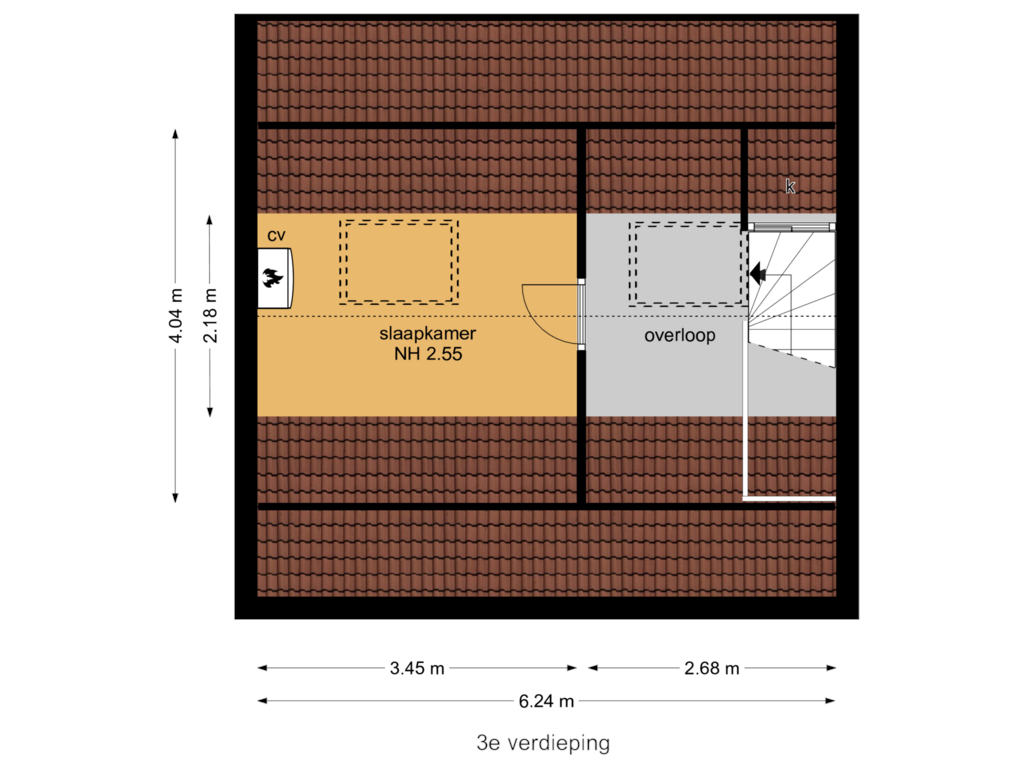 Bekijk plattegrond van 3e verdieping van Van Oldenbarneveltweg 35