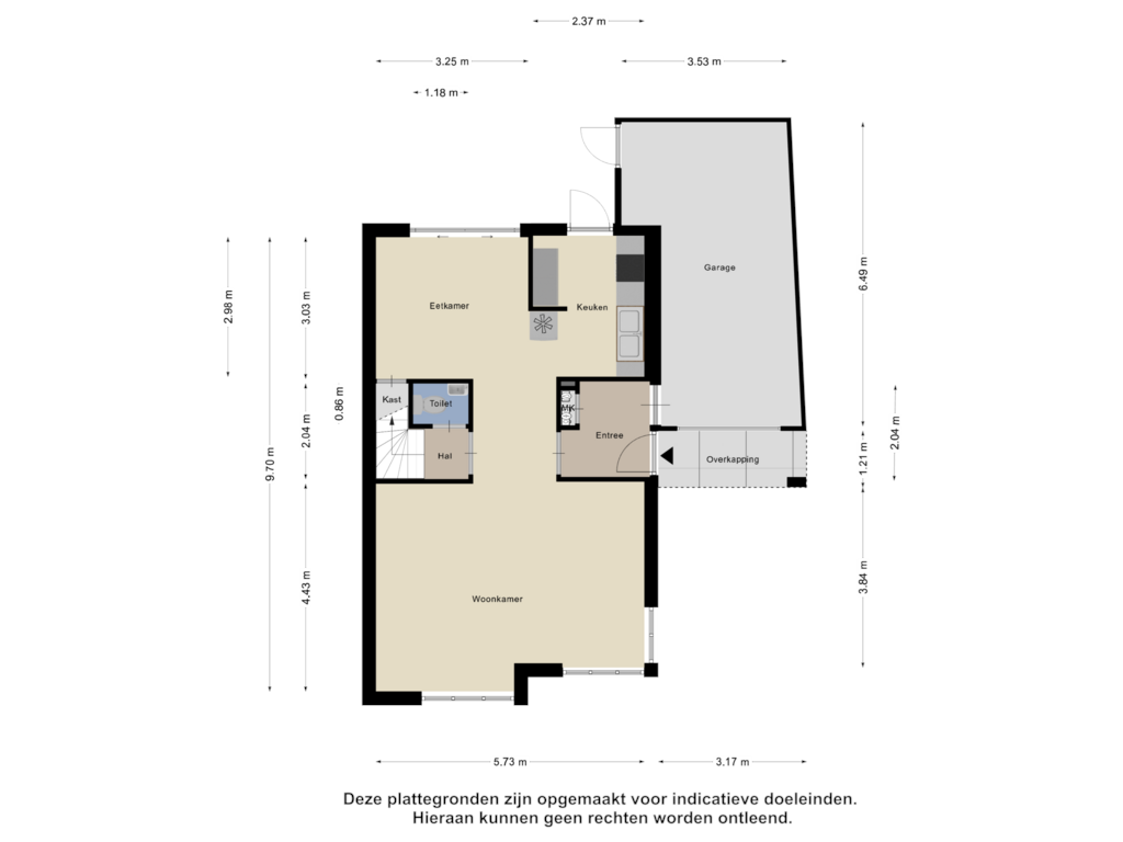 View floorplan of Begane Grond of Jane Addamsstraat 18