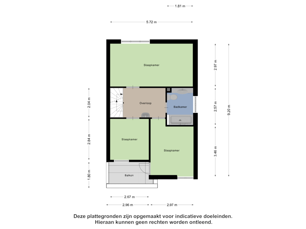 View floorplan of Eerste Verdieping of Jane Addamsstraat 18