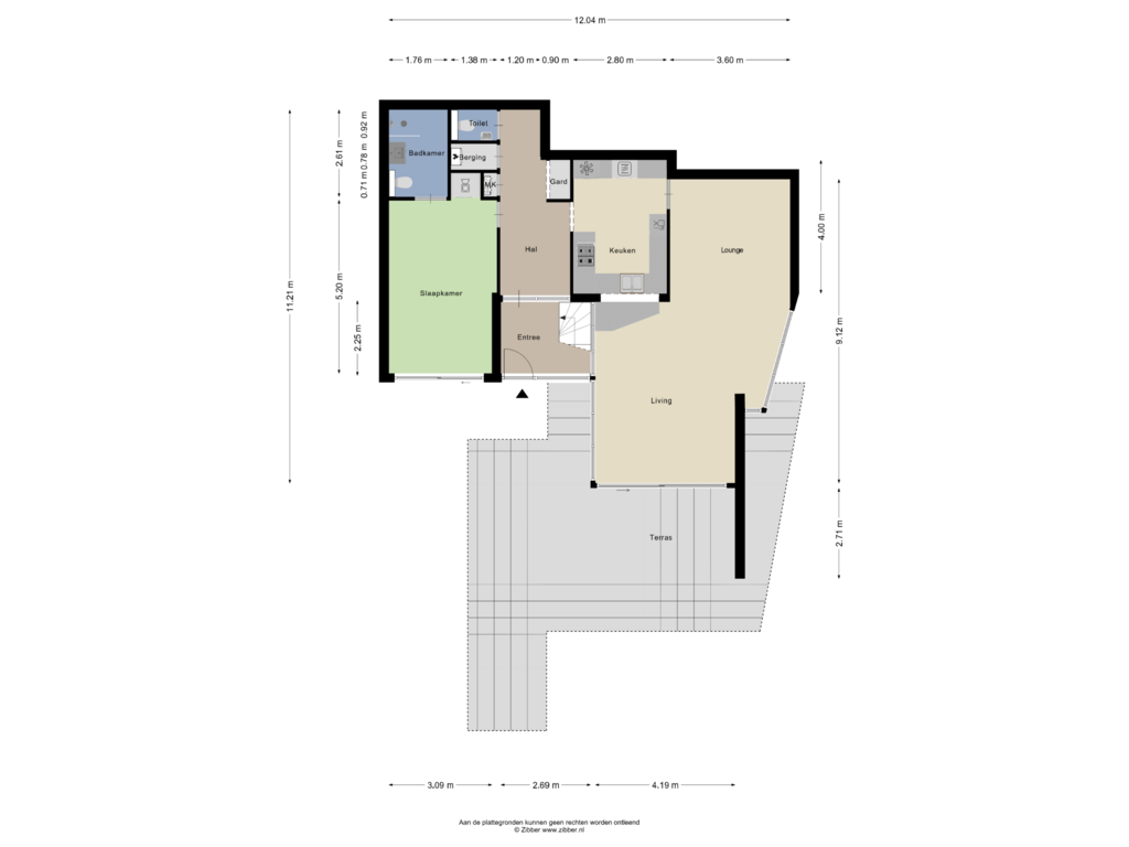 View floorplan of Begane Grond of Stelt 1