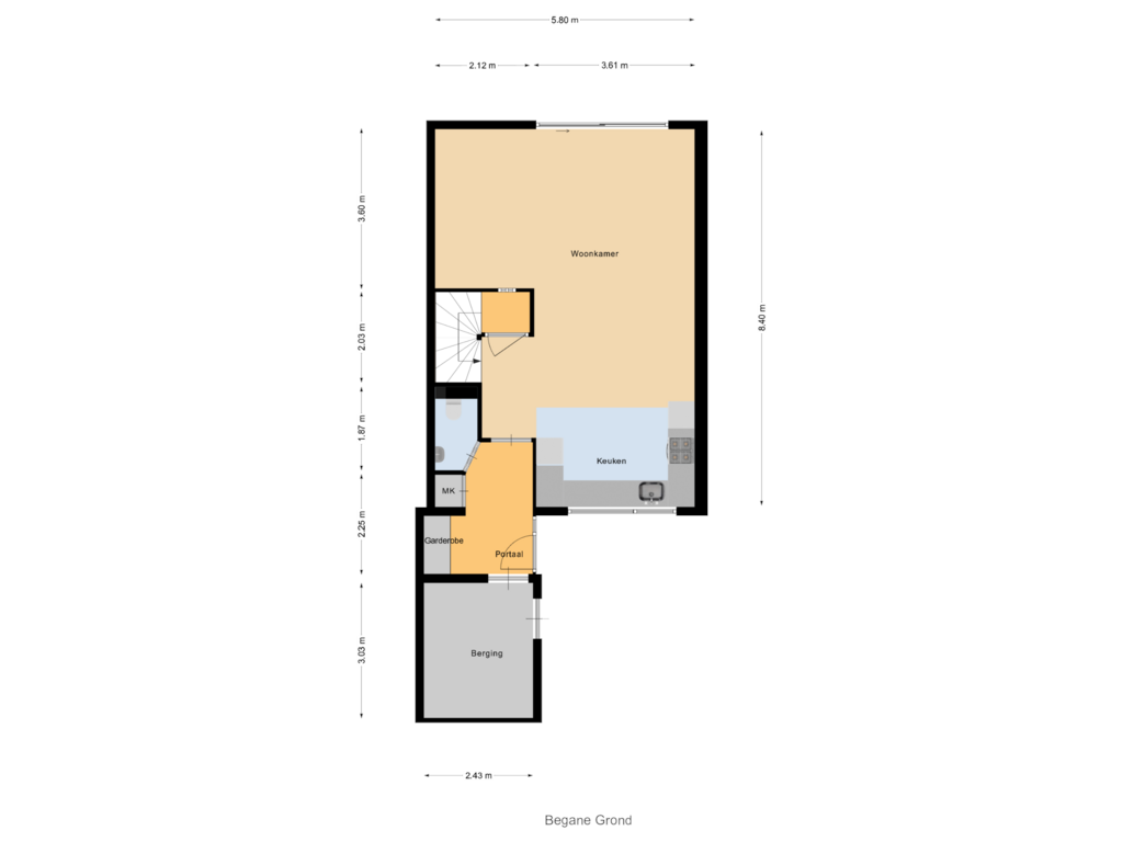 Bekijk plattegrond van Begane Grond van Perseus 2