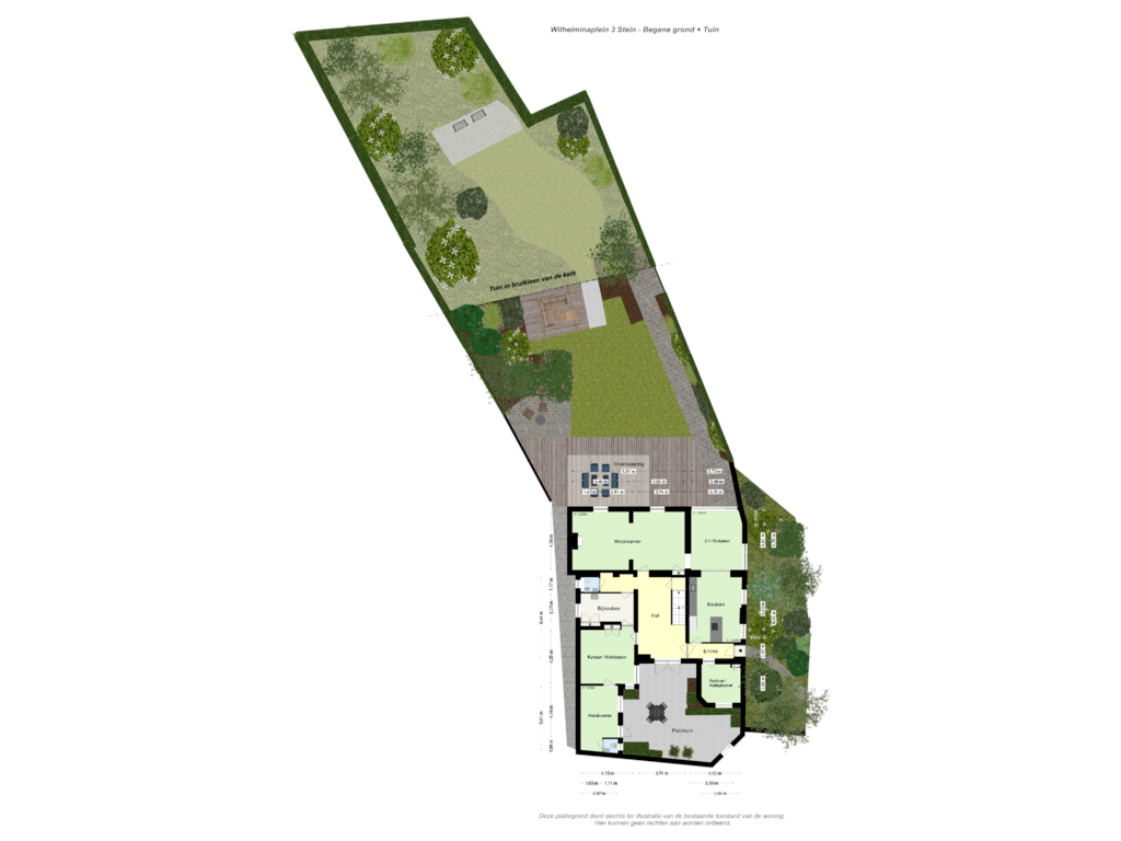 Bekijk plattegrond van Begane grond + Tuin van Wilhelminaplein 3