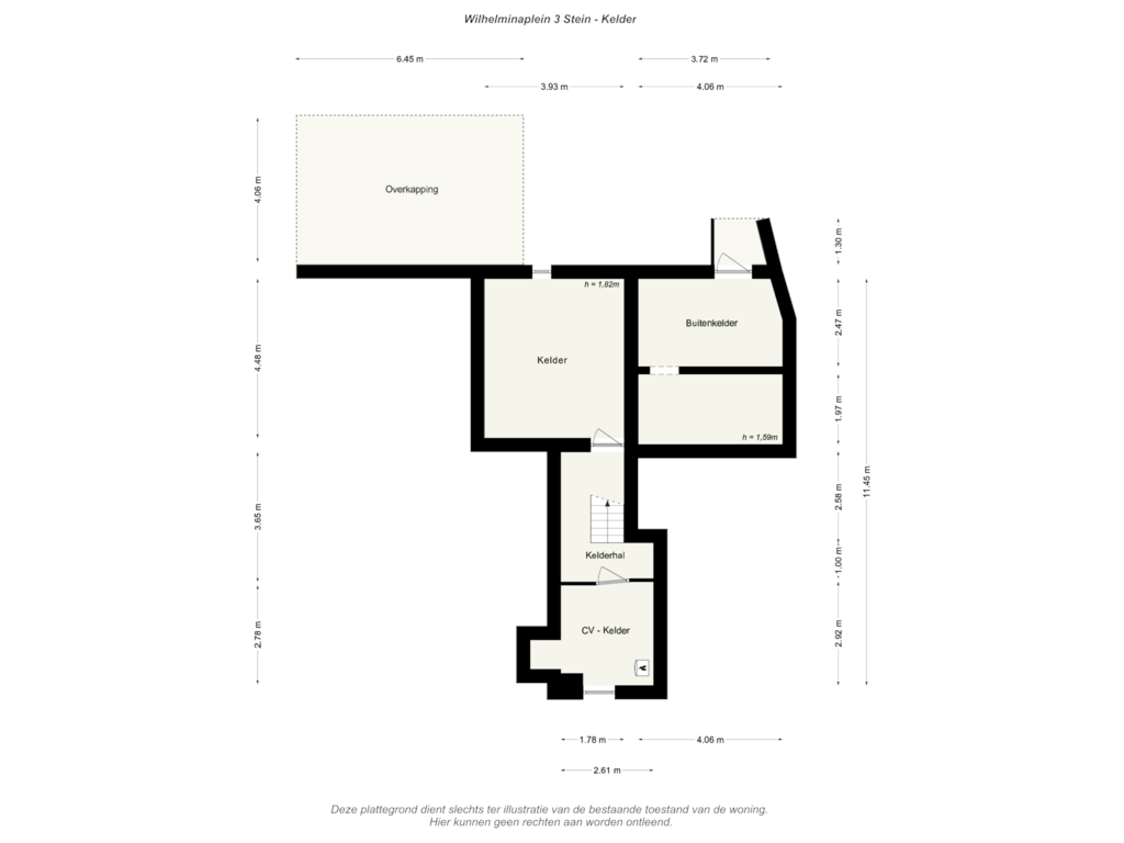 Bekijk plattegrond van Kelder van Wilhelminaplein 3