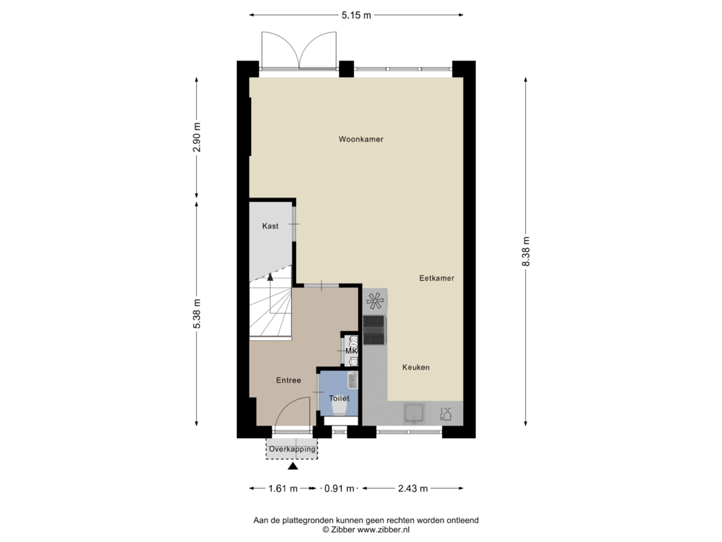 View floorplan of Begane Grond of Roelof Blokzijlstraat 48