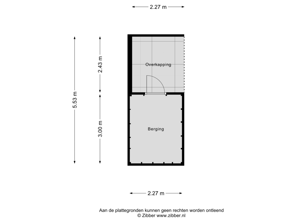 View floorplan of Berging of Roelof Blokzijlstraat 48