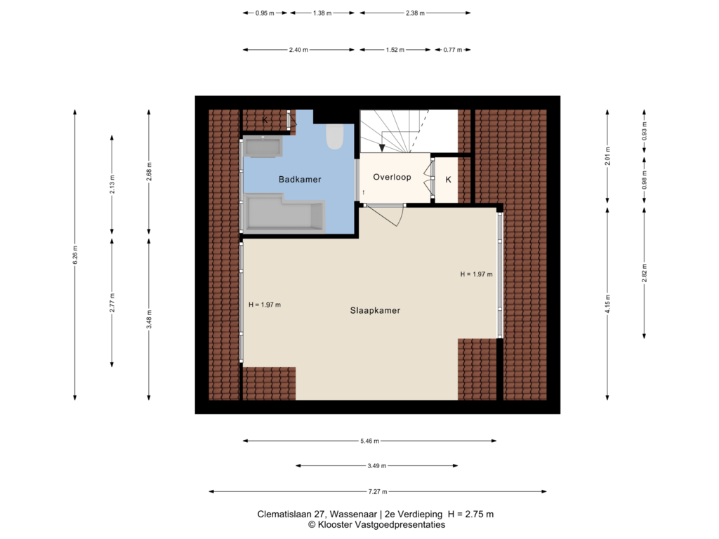 Bekijk plattegrond van 2e Verdieping van Clematislaan 27