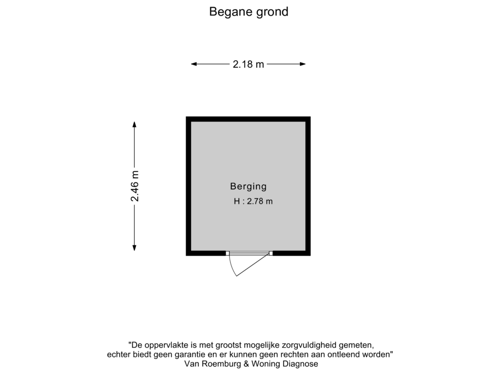 View floorplan of Berging of Elandsstraat 58