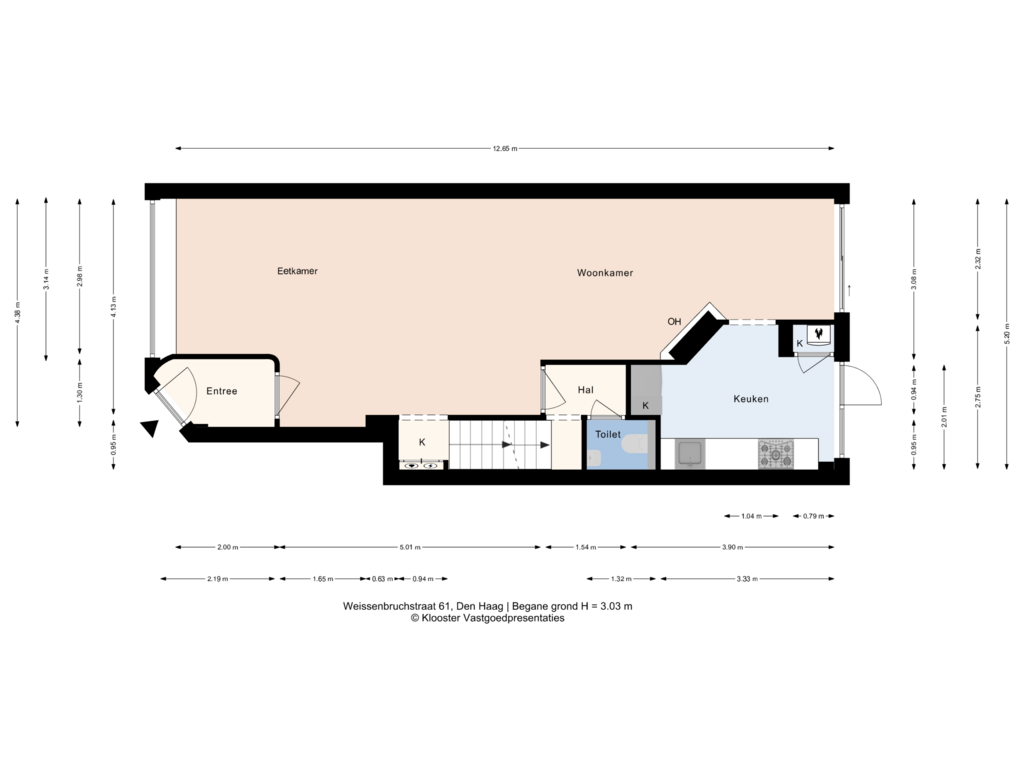 View floorplan of Begane grond of Weissenbruchstraat 61