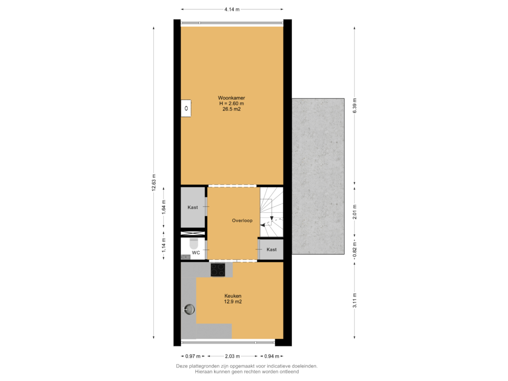 Bekijk plattegrond van 1e Verdieping van Mecklenburgstraat 25