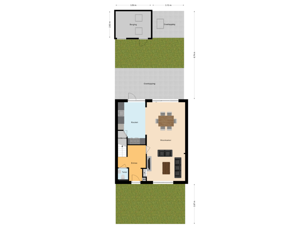 Bekijk plattegrond van Situatie van Braillestraat 5