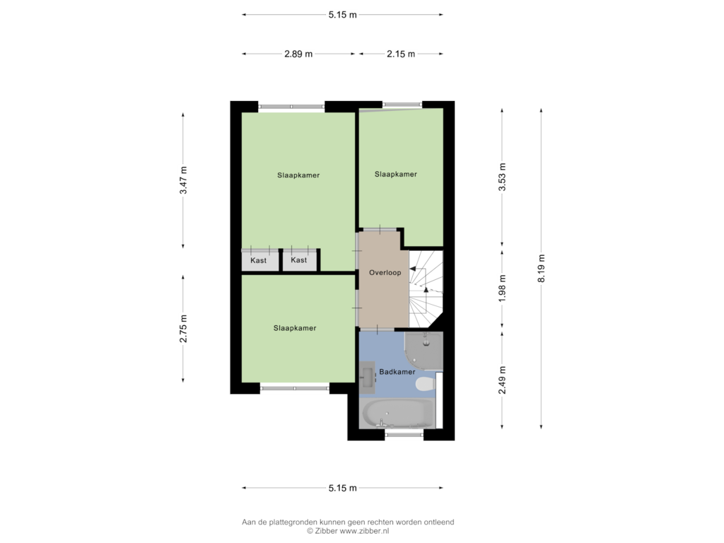 View floorplan of Eerste Verdieping of Smuiger 7