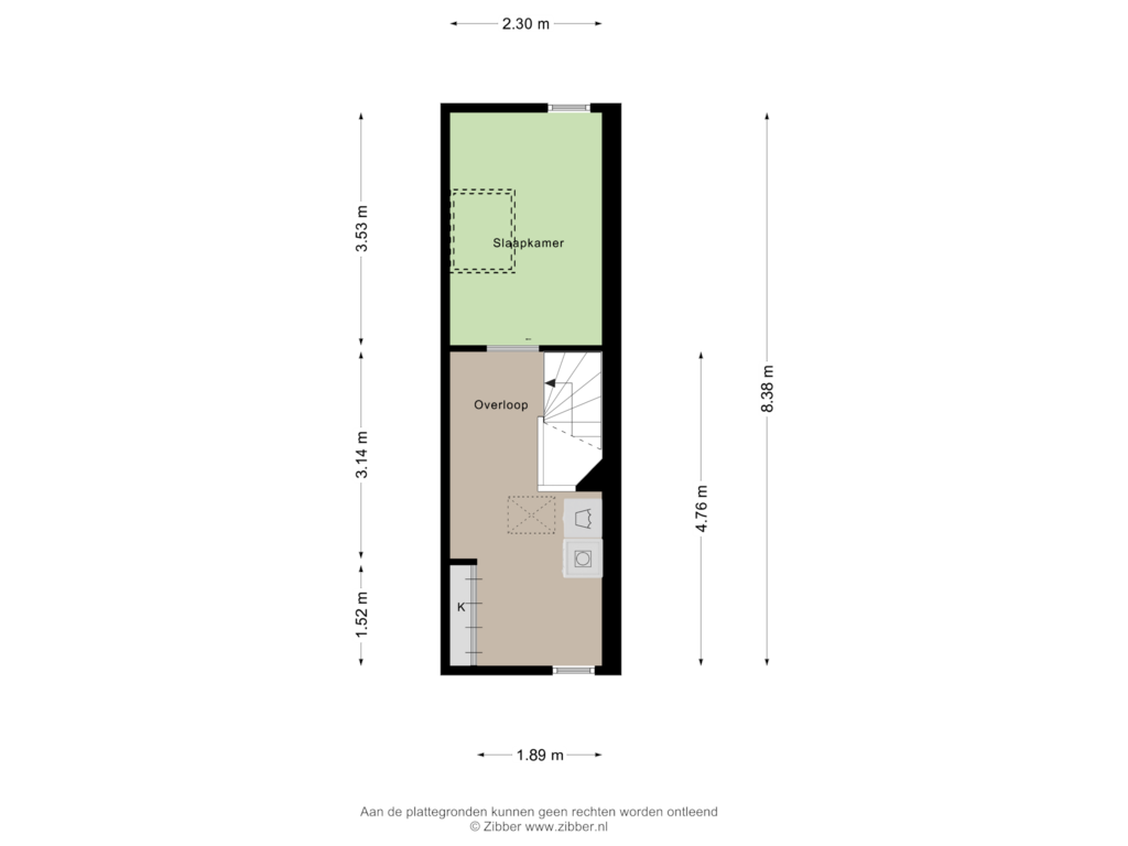 View floorplan of Tweede Verdieping of Smuiger 7