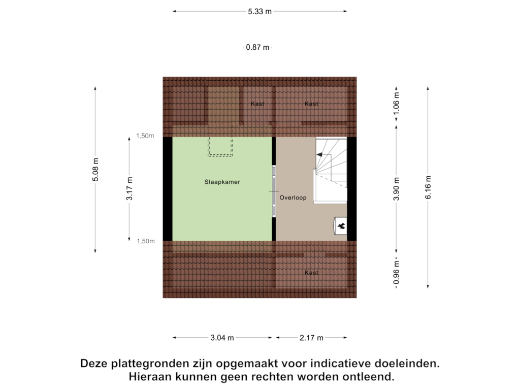 Bekijk plattegrond van Tweede Verdieping van Meester ter Voertstraat 6