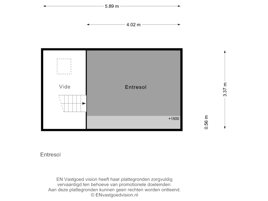 Bekijk plattegrond van Entresol van Duinweg 10