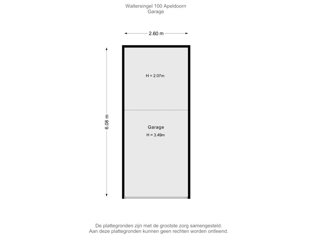 Bekijk plattegrond van Garage van Waltersingel 100