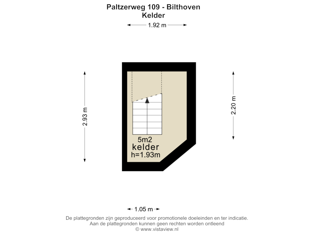 Bekijk plattegrond van KELDER van Paltzerweg 109