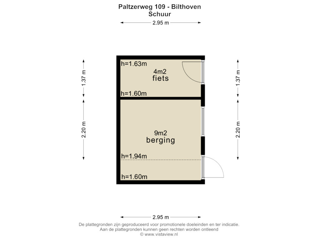 Bekijk plattegrond van SCHUUR van Paltzerweg 109