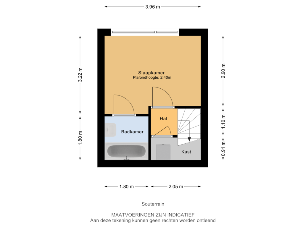 Bekijk plattegrond van Souterrain van Krommedijk 75