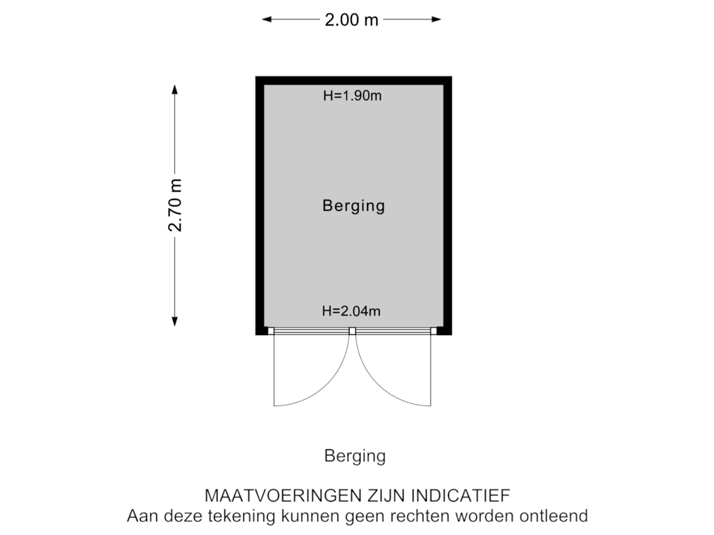 Bekijk plattegrond van Berging van Krommedijk 75